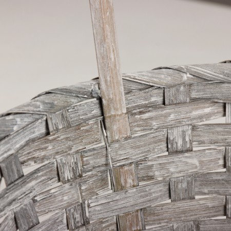 A set of baskets of 3 pcs, d21x10xh36cm, gray, bamboo-3