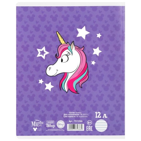 A set of notebooks 20 pieces, 12 sheets, Minnie Mouse Unicorn-19