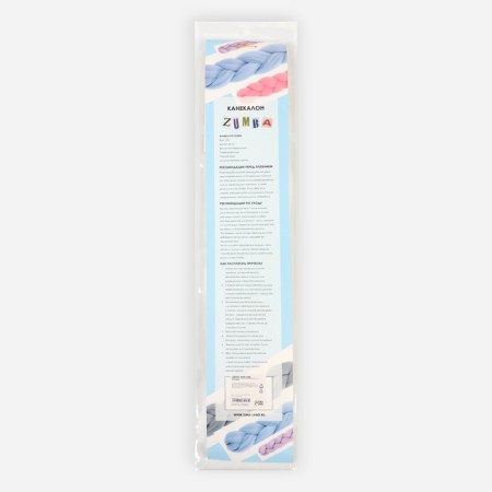Zumba Kanecalon is monophonic, corrugated, 60 cm, 100 g, white color (#ay9)-7