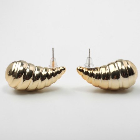 Earrings plastic "drop" vibration, color gold-3