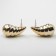 Earrings plastic "drop" vibration, color gold
