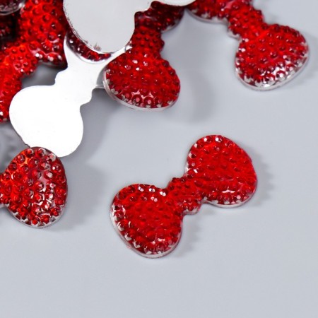 Decor for creativity Plastic "Rhinestial Balt. Red" set 40 pcs 1.3x2.4 cm