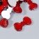 Decor for creativity Plastic "Rhinestial Balt. Red" set 40 pcs 1.3x2.4 cm