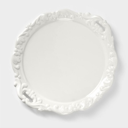 Ceramic dish with a “vintage” lid, 24.5 × 22 × 13 cm, white color-2