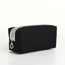 Cosmetic bag with lightning, black color