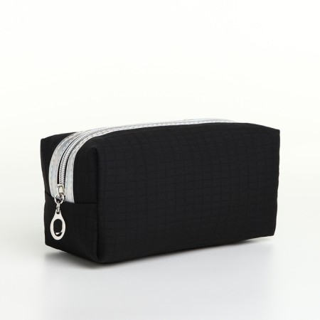 Cosmetic bag with lightning, black color