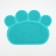 2-in-1 rug for a bowl/toilet for animals "Paw", 40 x 30 cm, turquoise
