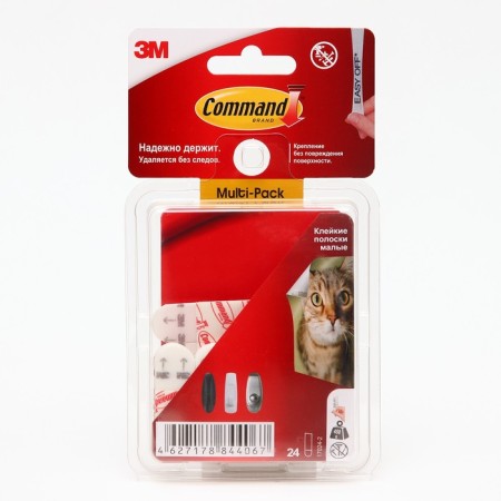 Comand, all -shutty self -adhesive strips for posters, white, 24 pcs