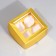 Capley box, confectionery packaging with a window, 4 cells "golden", 16 x 16 x 10 cm