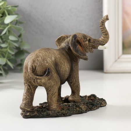 Souvenir Polystone "Elephant on a walk" 12.5x6.2x11 cm-1