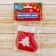 Soft suspension "sock - white Christmas tree" 8x6 cm, red