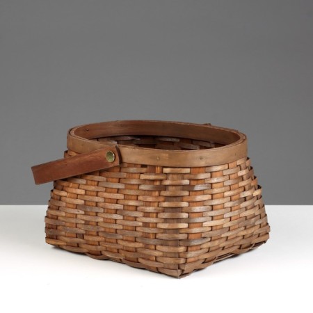Wicker basket (sequoia), 17.5x15x11.5/23.5 cm, 1 pc., Brown-2