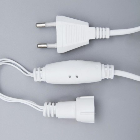 Power cord for garlands UMS up to 3000 LEDs, 3W, white thread, 300 cm, 220 V-3