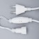 Power cord for garlands UMS up to 3000 LEDs, 3W, white thread, 300 cm, 220 V