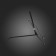 The floor lamp ST LUCE. SL305.405.03. SPRUZZO. 3x60 watts, E27, 155x155x205 cm, black color