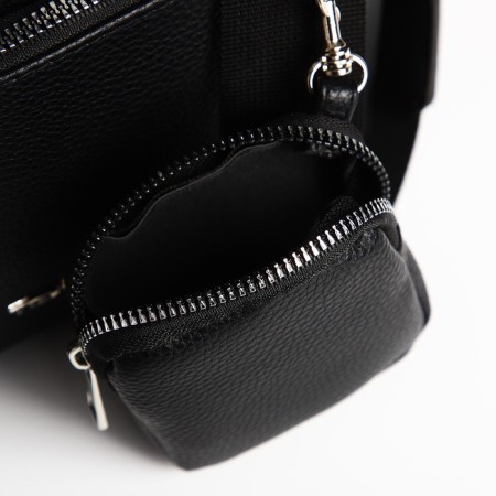 Women's bag over the shoulder Textura, small size, black color-10