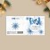 Mini Postcard “Happy New Year!”, White ball 7 x 7 cm, New Year