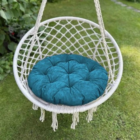 Pillow for swing "Tina", diameter 60 cm, turquoise color
