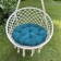 Pillow for swing "Tina", diameter 60 cm, turquoise color