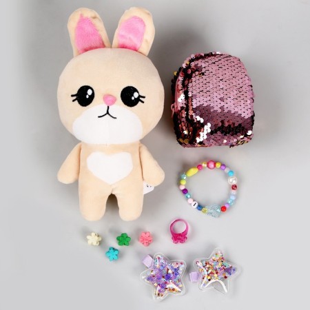 Gift set for a girl with a soft toy "Bunny", 11 x 20 x 8 cm-3