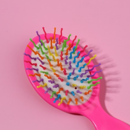 Comb - mini massage, 5.5 × 14 cm, pink color-2