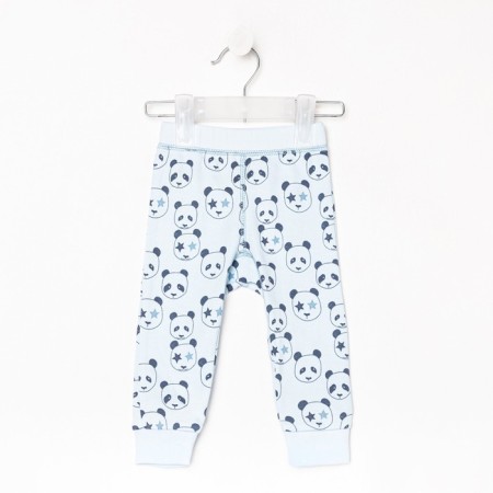Pants children, blue/panda, height 68 cm