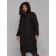 Coat insulated winter female, size 42, black color