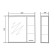 Cabinet-mirror "Palermo 60" Right 15 cm x 60 cm x 70 cm