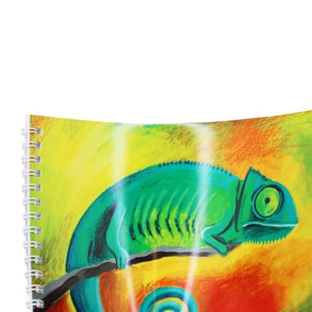 Sketchbook, square 190 x 190 mm, 20 sheets, on the crest, "chameleon", cover coated cardboard, glossy lamination, block 100 g/m²-1