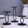 Set of candlesticks 10x20; 10x15; 10x10 cm, black