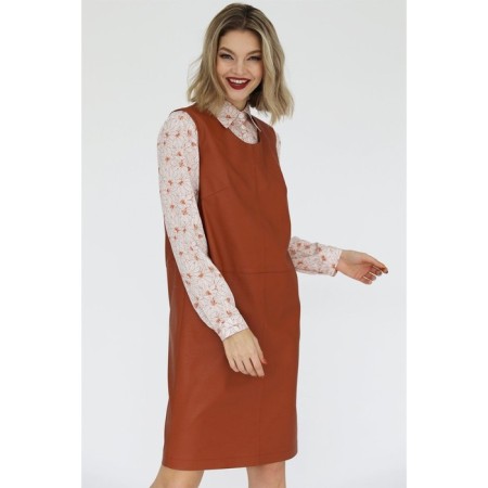 Eco -leather sundress, size 42-3