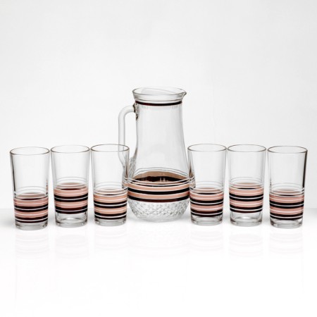 Set for juice "Coffee" art painting, 6 glasses 1250/200 ml-10