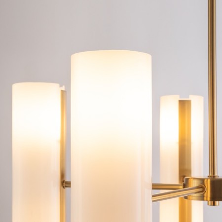 Freya FR5368CL-10BS FIRE, 600x600x490 mm ceiling lamp, E14, 10x40W, brass color-8