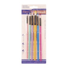 System Synthetics Round 6 pieces with colored handles of pastel (No. 2,4,6,8,10,12)