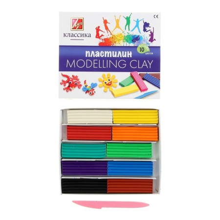 Plasticine 10 colors 200 g "Classic"-1