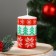 New Year's Candle-Cylinder "Scandinavian patterns. Fir tree", 6x10 cm, 30 hours, 227 g