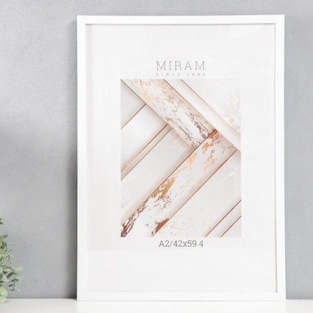 Photo frame Plastic "Mira" 42x59.4 cm, (A2) 641861 White (plastic screen)