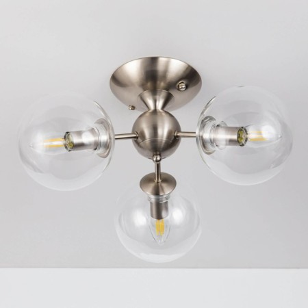 Ceiling chandelier CITILUX "Tommy" CL102131, 46x46x23.5 cm, 3x40W, E14, gray color gray-8