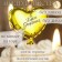 Candle in the cake "Air ball. Heart", 7 cm. Golden