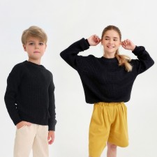 Джемпер детский MINAKU: Casual Collection KIDS, цвет черный, рост 110