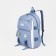 Set a youth backpack on a zipper of textiles, a chover, bag, cosmetic bag, pencil color blue