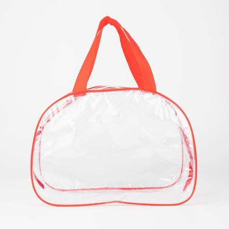 Lightning cosmetic bag, transparent/red color-3