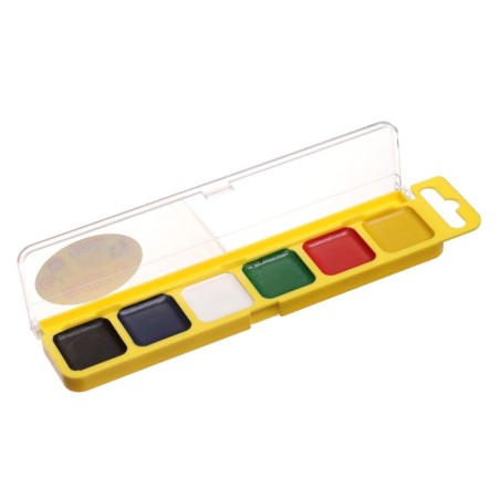 Watercolor 6 colors "Kalyak-Malyak", honey, without brush, plastic-1