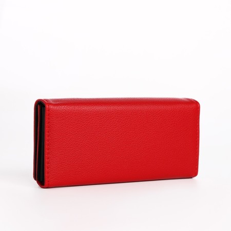Women's wallet on magnet, red color-1