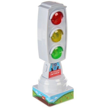 A traffic light with the gaming field "Study traffic rules", lighting effects, Russian chip, blue tractor-2
