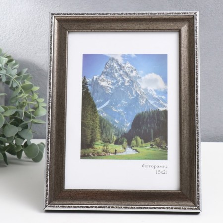 Photo frame Plastic "Pastel" 15x21 cm, silver