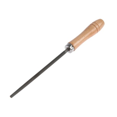Tundra file, round, steel U10, wooden handle, No. 2, 150 mm