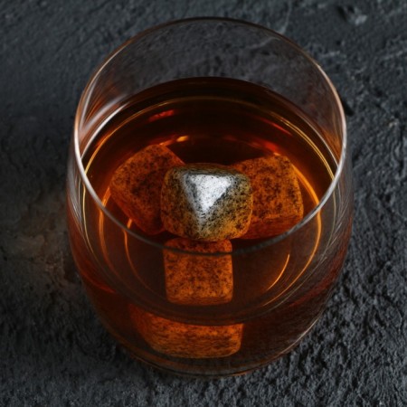 Stones for whiskey in a wooden box "Be No. 1 in the New Year", 4 pcs-4