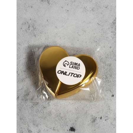 The perfume bottle "Heart", glass, with a spray, 25 ml, golden color-4