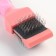 A bilateral flexible packer with straight and bent teeth, 20.5 x 4.5 cm, pink